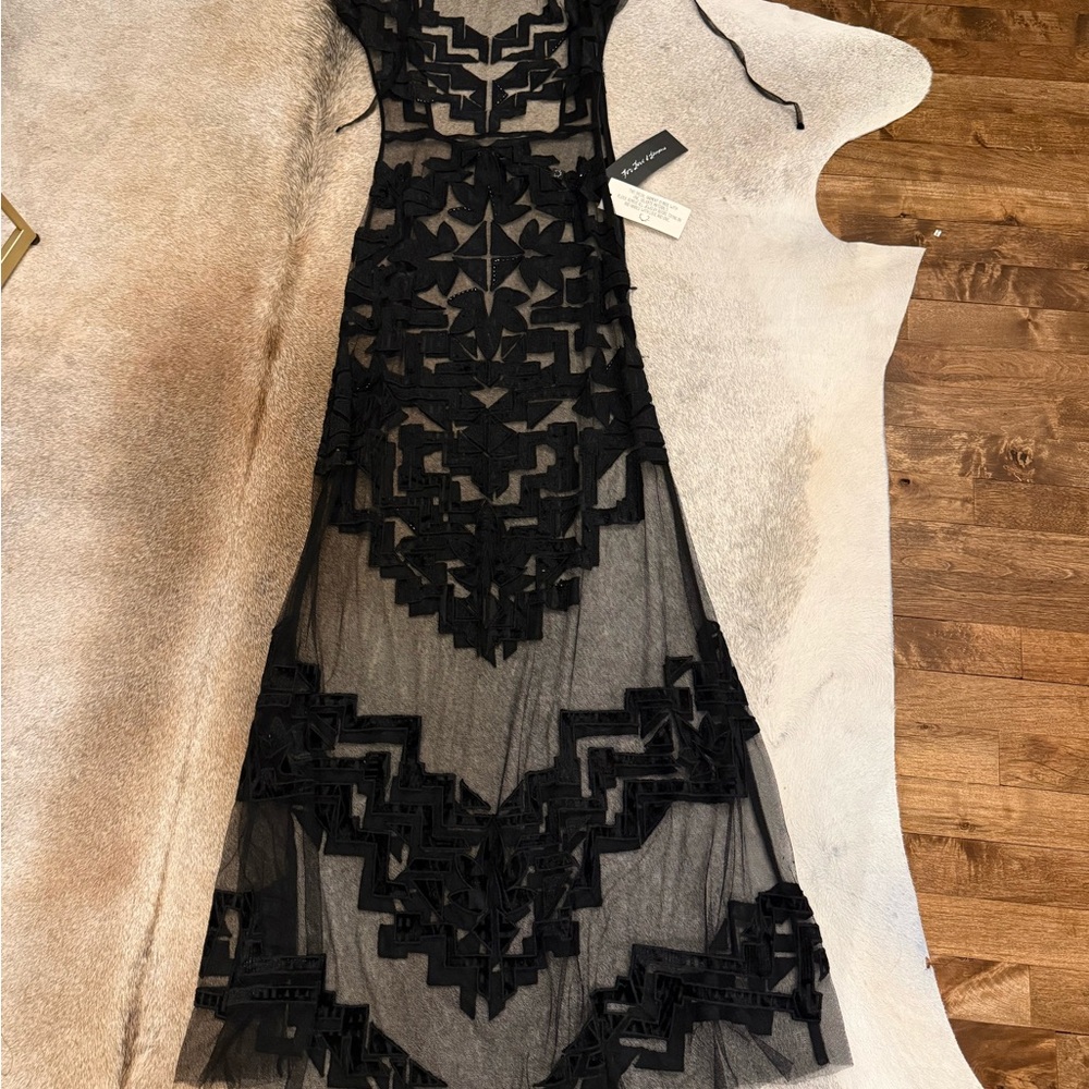 For Love And Lemons Black Vienna Maxi Dress Sz Small - Picture 5 of 6